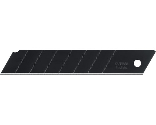KRAFTOOL BLACK MAX 18 мм лезвия сегментированные, 8 сегментов, 10 шт