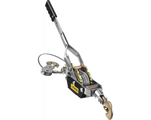 Лебедка STAYER ″MAXPull″ рычажная, тросовая, 4т/3м