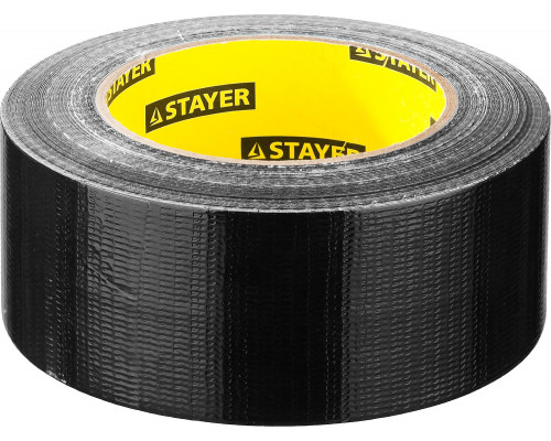 Армированная лента, STAYER Professional 12086-50-50, универсальная, влагостойкая, 48мм х 45м, черная