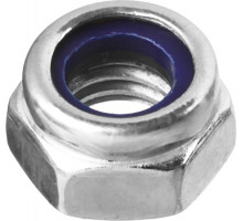 Гайка DIN 985 с нейлоновым кольцом, M10, 5 кг, кл. пр. 6, оцинкованная, ЗУБР