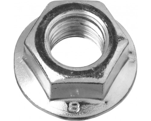 Гайка DIN 6923 с фланцем, M14, 5 кг, кл. пр. 6, оцинкованная, ЗУБР
