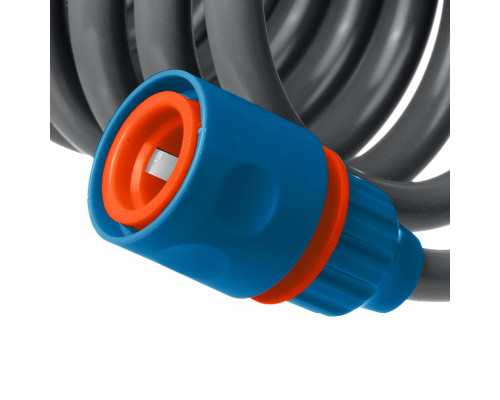GRINDA PROLine набор поливочный: шланг спиральный 3/8″x15м, пистолет-распылитель, адаптеры
