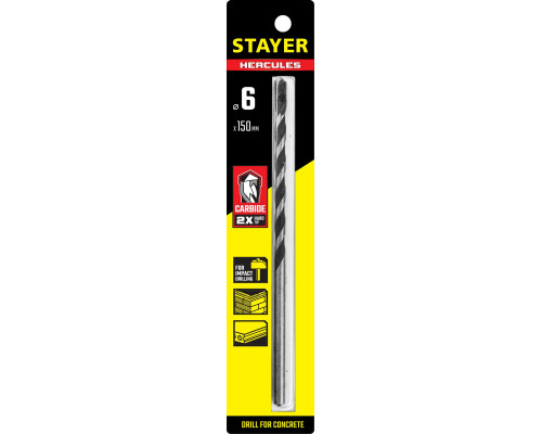 STAYER HERCULES 6 x 150 мм сверло по бетону PROFESSIONAL