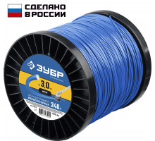 Леска для триммера КРУГ 3.0 мм 240 м ЗУБР Профессионал