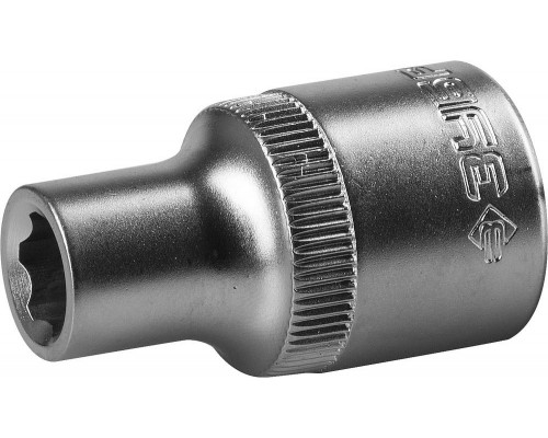 Торцовая головка ЗУБР ″Мастер″ (1/2″), Cr-V, SUPER LOCK, хроматированное покрытие, 10 мм