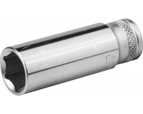 Торцовая головка KRAFTOOL ″INDUSTRIE QUALITAT″, удлиненная, Cr-V, FLANK, хромосатинированная, 1/4″, 8 мм