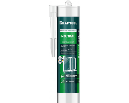 Нейтральный силиконовый герметик KRAFTOOL Neutral 300 мл белый