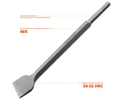 STAYER Gorilla Force SDS-Plus Зубило плоское изогнутое 40 х 250 мм