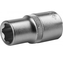 Торцовая головка ЗУБР ″Мастер″ (1/2″), Cr-V, SUPER LOCK, хроматированное покрытие, 12 мм
