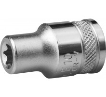 Торцовая головка KRAFTOOL ″INDUSTRIE QUALITAT″, Cr-V, внешний TORX, хромосатинированная, 1/2″, Е 10