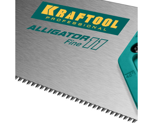 Ножовка для точного реза ″Alligator Fine 11″, 450 мм, 11 TPI 3D зуб, KRAFTOOL