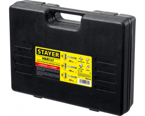 Набор STAYER ″MAXFLAT″: Молотки рихтовочные с правками, ст/пл рук., 7 предметов