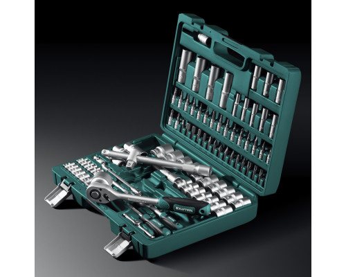 KRAFTOOL X-Drive 94, 94 предм., (1/2″+1/4″), универсальный набор инструмента (27883-H95)