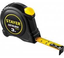 STAYER АutoLock 3м / 16мм рулетка с автостопом