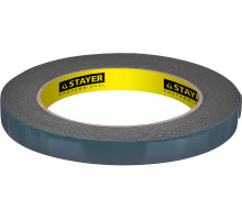 Двухсторонняя клейкая лента на вспененной основе, STAYER Professional 12233-12-05, черная, 12мм х 5м