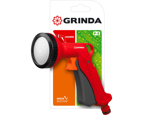 GRINDA P-S, душевой, курок спереди, пистолет поливочный пластиковый