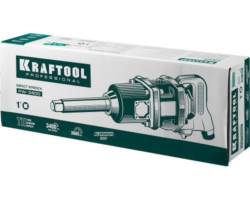 KRAFTOOL PW-3400 ударный пневматический гайковерт, 1″, 3400 Нм