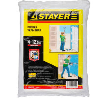 Пленка STAYER ″MASTER″ защитная укрывочная, HDPE, 12 мкм, 4 х 12,5 м