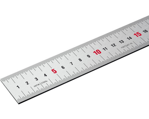 Усиленная нержавеющая линейка ЗУБР Про-200, 2,0 м