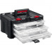 KETER STACKNROLL, 481 х 332 х 233 мм, (19″), пластиковый ящик с 3 органайзерами и 18 ячейками (38406)