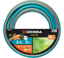 Поливочный шланг GRINDA PROLine EXPERT 5 3/4″ 15 м 30 атм пятислойный армированный