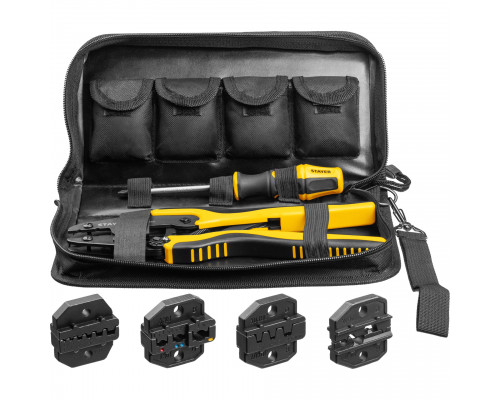 SP-4M набор пресс-клещи, 4 матрицы, в сумке чехле, STAYER Professional