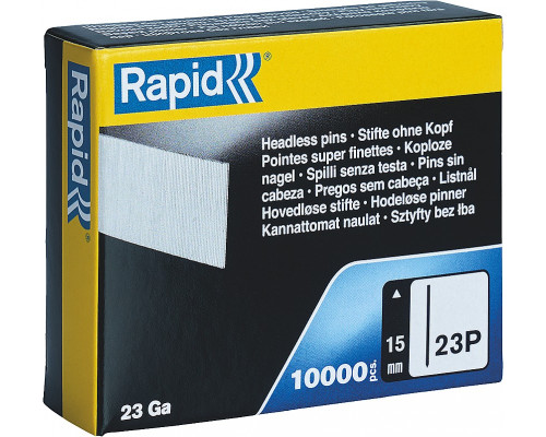 RAPID 15 мм гвозди супертвердые, закаленные тип 23P, 10000 шт