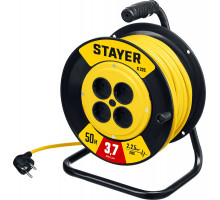 Силовой удлинитель на катушке STAYER ПВС 2х2.5 50м 3750Вт, S 225