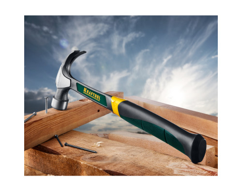 KRAFTOOL THOR 560 г молоток-гвоздодёр цельнокованый столярный