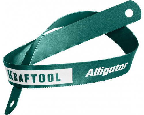 Биметаллическое гибкое полотно по металлу KRAFTOOL 18 TPI, быстрый рез, 300 мм, волнообразная разводка, 1 шт, Alligator-18