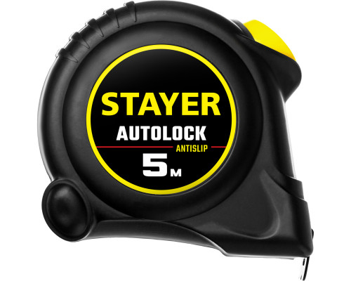 STAYER АutoLock 5м / 19мм рулетка с автостопом
