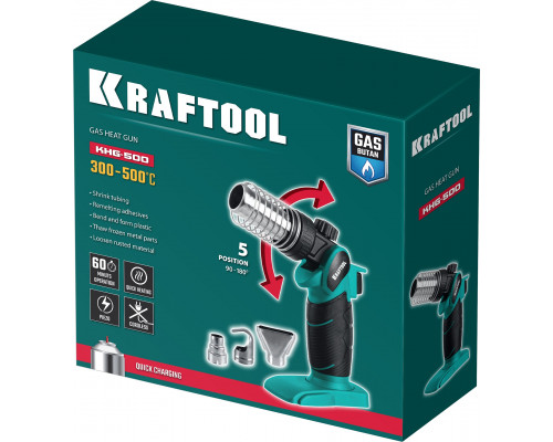 KRAFTOOL KHG-500, 500°C, Газовый термофен (55528)