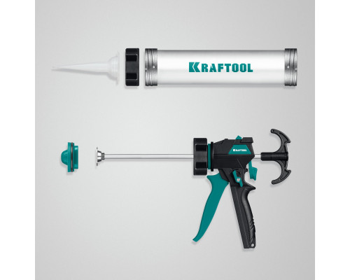 KRAFTOOL ULTRA 600 мл, регулировка силы давления, вариативная антикапельная система, универсальный закрытый пистолет для герметика (06677-60)