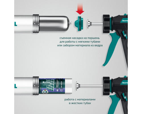 KRAFTOOL ULTRA 600 мл, регулировка силы давления, вариативная антикапельная система, универсальный закрытый пистолет для герметика (06677-60)