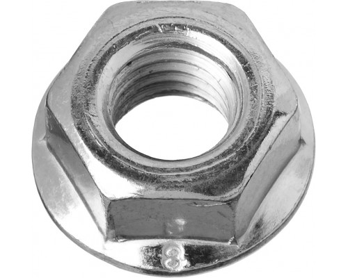Гайка DIN 6923 с фланцем, M10, 4 шт, кл. пр. 6, оцинкованная, ЗУБР
