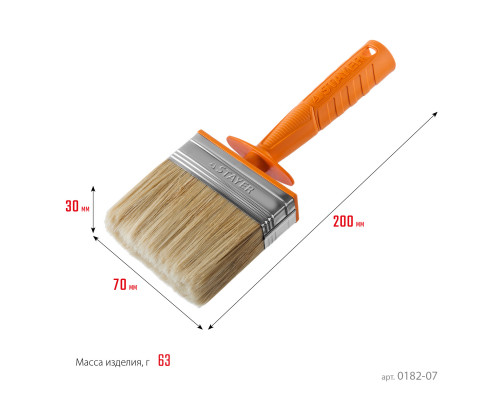 Макловица STAYER ″PROFESSIONAL″ UNIVERSAL, натуральная светлая щетина, пластмассовый корпус, 30х70мм