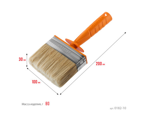 Макловица STAYER ″PROFESSIONAL″ UNIVERSAL, натуральная светлая щетина, пластмассовый корпус, 30х100мм