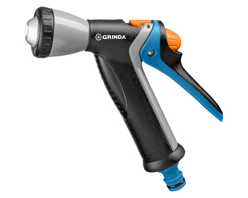GRINDA PROLine BM-R, плавная регулировка, курок сзади, пистолет поливочный металлический с TPR