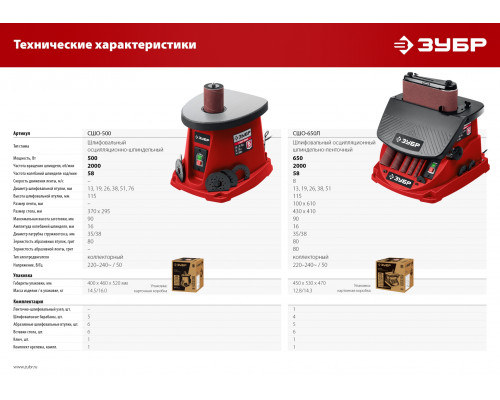 ЗУБР d 13, 19, 26, 38, 51, 76 x 115, 500 Вт, осцилляционный шпиндельный шлифовальный станок (СШО-500)
