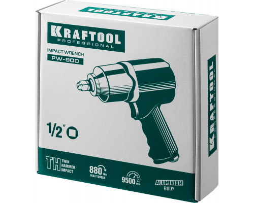 KRAFTOOL PW-900 ударный пневматический гайковерт, 1/2″, 880 Нм