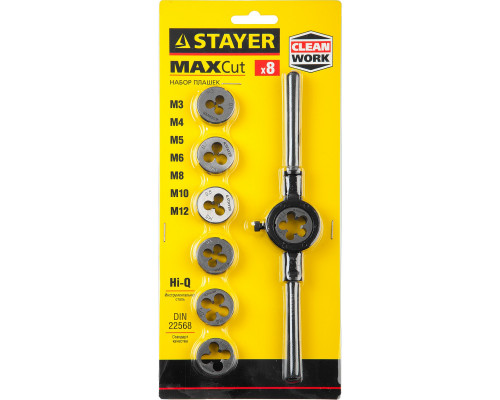 STAYER MaxCut 8 предметов, набор плашек, инструментальная сталь