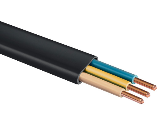 ЗУБР ВВГ-Пнг(А)-LS 3x2.5 mm2 кабель силовой 50 м, ГОСТ 31996-2012