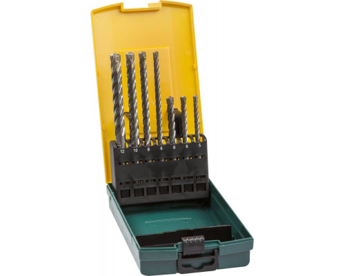 KRAFTOOL Набор буров SDS-plus 7 шт: 5 х 110, 6 х 110, 8 х 110, 6 х 160, 8 х 160, 10 х 160, 12 х 160 мм, INDUSTRIE QUALITAT