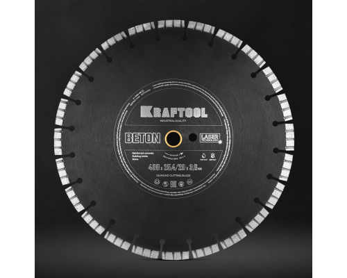 KRAFTOOL BETON 400 мм (25.4/20 мм, 12х3.6 мм), алмазный диск (36686-400)