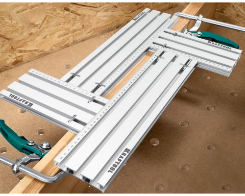 KRAFTOOL KRAFTFLEX MFS-200-400 мм, 4шт, Шаблон фрезерный в комплекте с 2 упорами (32807)