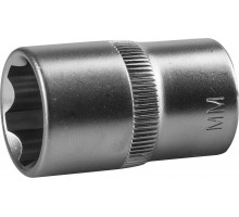 Торцовая головка ЗУБР ″Мастер″ (1/2″), Cr-V, SUPER LOCK, хроматированное покрытие, 15 мм