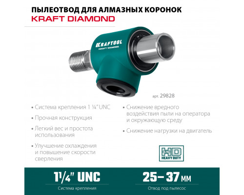 KRAFTOOL 1 1/4″, Пылеотвод для алмазных коронок (29828)
