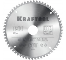 KRAFTOOL Multi Material, 190 х 30 мм, 60Т, пильный диск по алюминию (36953-190-30)