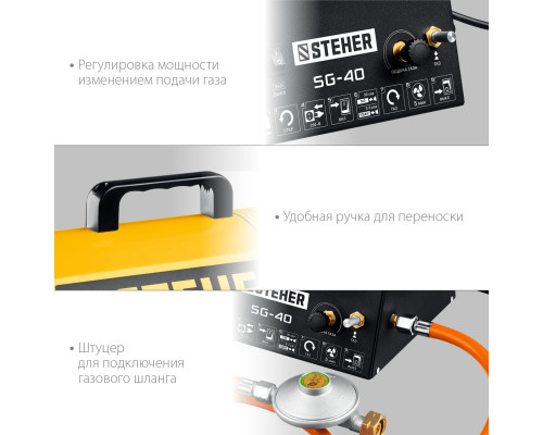 Газовая тепловая пушка STEHER, 33 кВт