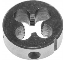 ЗУБР М10x1.25мм, плашка, сталь 9ХС, круглая ручная